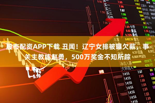 股市配资APP下载 丑闻！辽宁女排被曝欠薪，事关主教练赵勇，500万奖金不知所踪