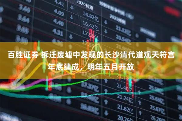 百胜证券 拆迁废墟中发现的长沙清代道观天符宫年底建成，明年五月开放
